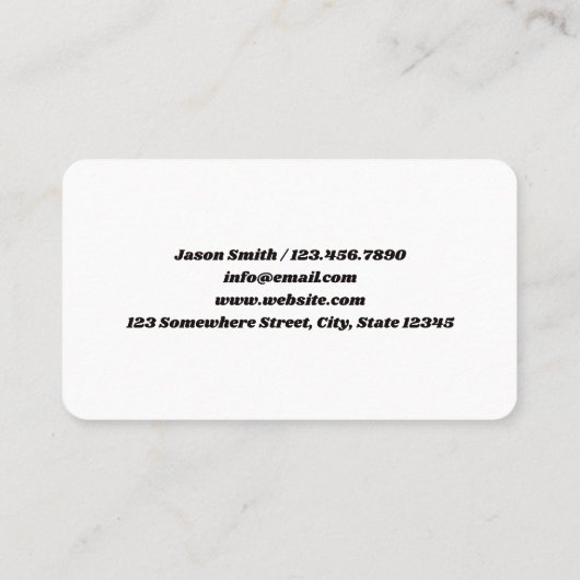 Auto Audio Stereo Visitekaartje (Achterkant)