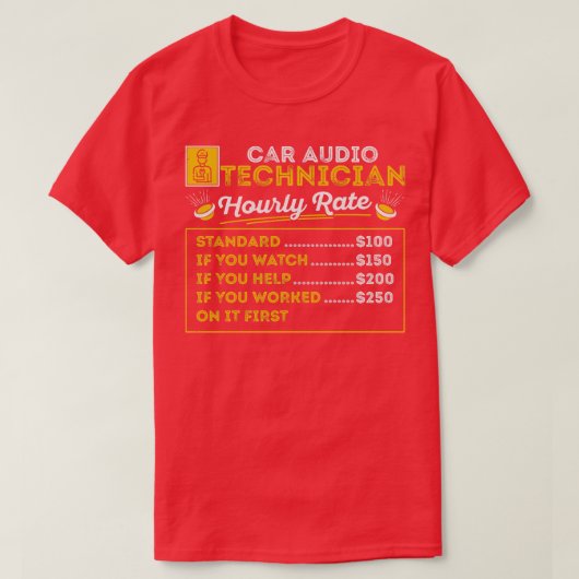 Auto-audiotechnicus — stereomateriaal — Automobiel T-shirt (Design voorkant)