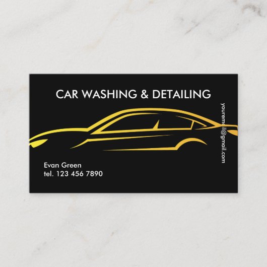 Auto auto Detailing Visitekaartje (Voorkant)