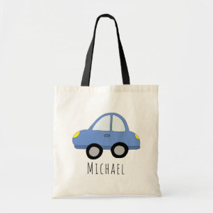 Auto-auto en naam van Cute Baby Boy Tote Bag