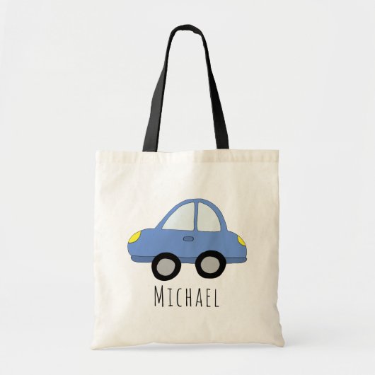Auto-auto en naam van Cute Baby Boy Tote Bag (Voorkant)
