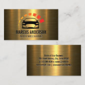 Auto-auto Logo | Goud metaal Visitekaartje (Voorkant / Achterkant)