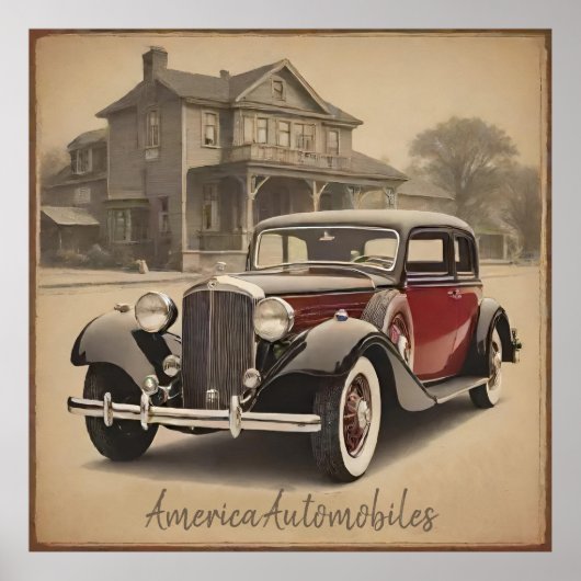 auto auto muur kunst poster (Voorkant)