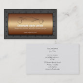 Auto auto op borsteld koper - Sportscar sjabloon Visitekaartje (Voorkant / Achterkant)