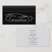 Auto auto op metaal - Rode lijn Sportscar sjabloon Visitekaartje (Voorkant / Achterkant)