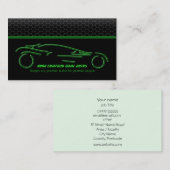 Auto Auto op Metallic - Groene lijn Sportscar Visitekaartje (Voorkant / Achterkant)