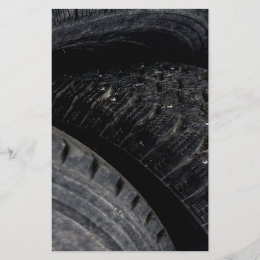 Auto Auto oude banden Black Road trips Briefpapier (Voorkant)