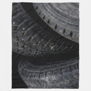 Auto Auto oude banden Black Road trips Fleece Deken