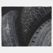 Auto Auto oude banden Black Road trips Fleece Deken (Voorkant (Horizontaal))