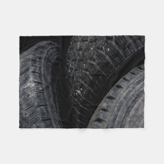 Auto Auto oude banden Black Road trips Fleece Deken (Voorkant (Horizontaal))