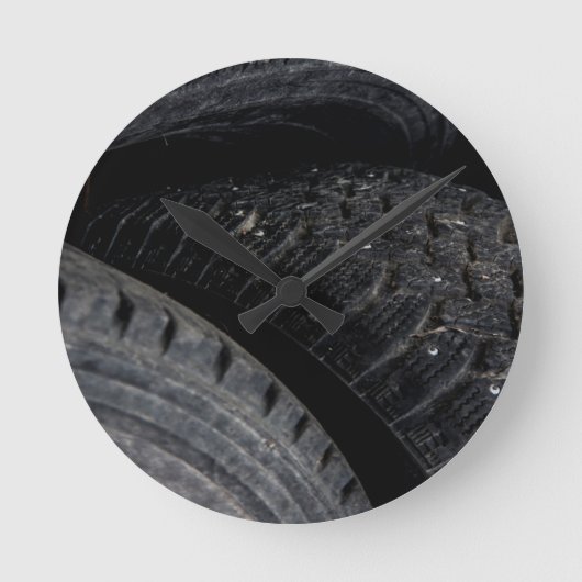 Auto Auto oude banden Black Road trips Ronde Klok (Voorkant)