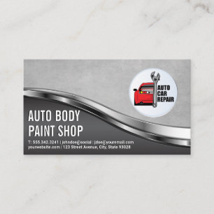 Auto Auto Reparatie Logo   Mechanisch Visitekaartje