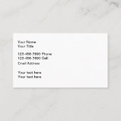 Auto-auto-Visitekaartjes Visitekaartje (Achterkant)