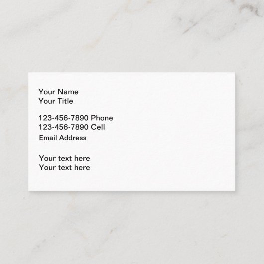 Auto-auto-Visitekaartjes Visitekaartje (Achterkant)