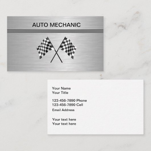 Auto-auto-Visitekaartjes Visitekaartje (Voorkant / Achterkant)