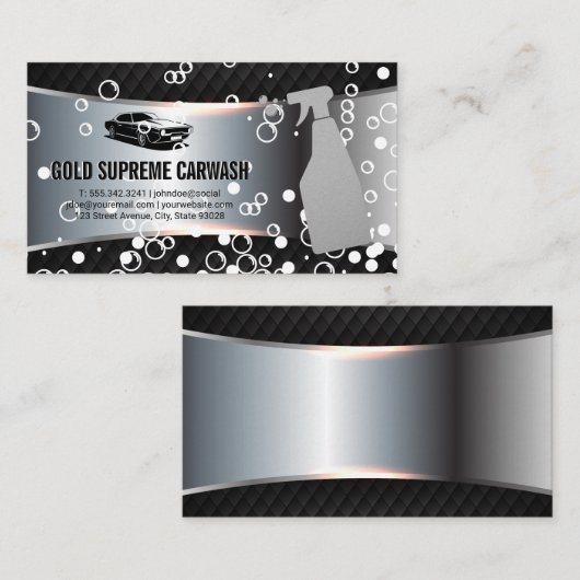 Auto auto was Logo | Zeepbellen Visitekaartje (Voorkant / Achterkant)