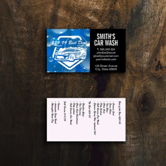 Auto auto was Logo | Zeepbellen Visitekaartje