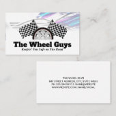 Auto autoband geruite race vlag visitekaartje (Voorkant / Achterkant)