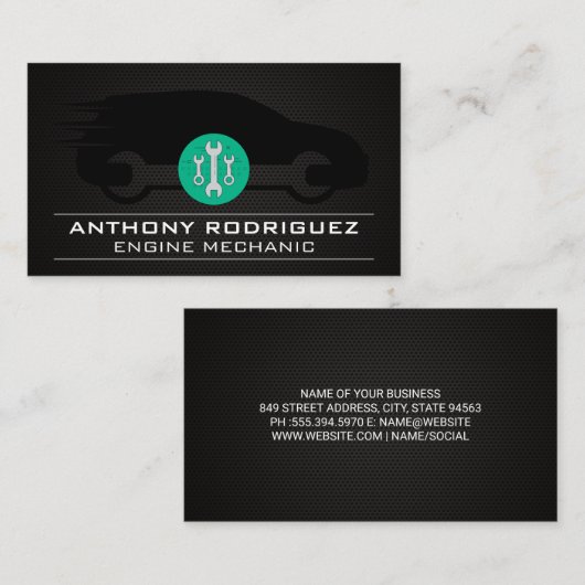 Auto Autologo | Sleutels | Monteur Visitekaartje (Voorkant / Achterkant)