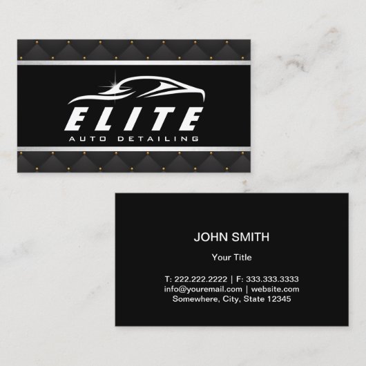 Auto auto's met automatische details over luxe aut visitekaartje (Voorkant / Achterkant)