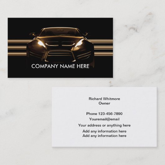 Auto-auto's met wolauto's visitekaartje (Voorkant / Achterkant)