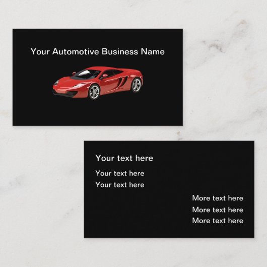 Auto-auto's voor spoelen visitekaartje (Voorkant / Achterkant)