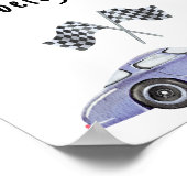 Auto baby shower Hoe groot is de buik van mama Poster (Hoek)