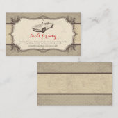 Auto Baby shower  Retro Baby Aanvraag Informatiekaartje (Voorkant / Achterkant)