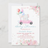 Auto-ballonnen Stippen Florence drive by Baby show Kaart (Voorkant)