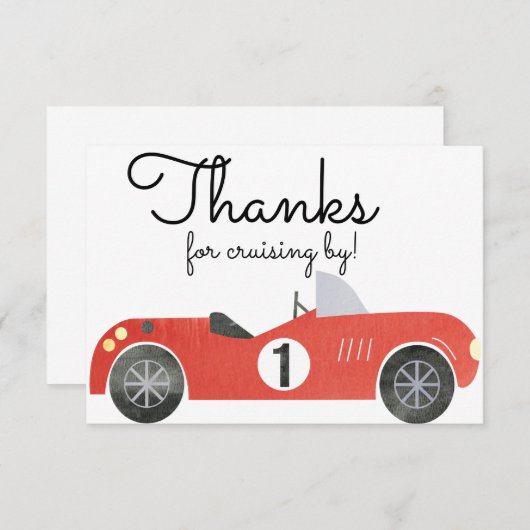 AUTO BEDANKKAART KAART (Voorkant / Achterkant)