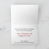 Auto Black and White Santa Reindeer Photo Bomb Feestdagen Kaart (Binnen)