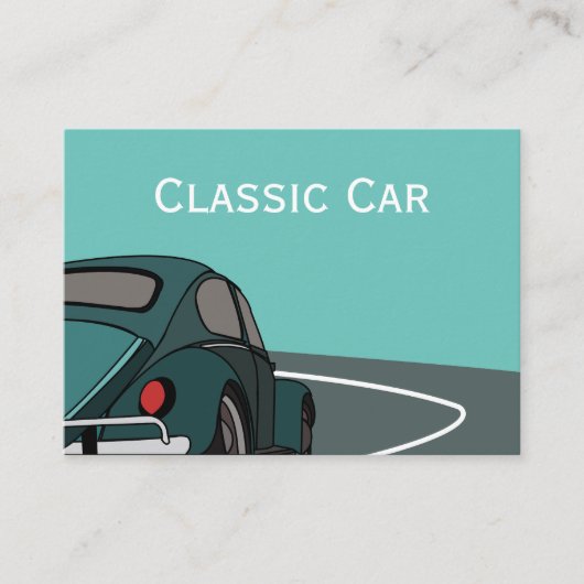 Auto Blau Klassieke Auto Visitekaartje (Voorkant)