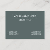 Auto Blauw Klassieke Auto Visitekaartje (Achterkant)