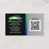 Auto Body Custom Paint Detailing Collison QR-code Visitekaartje (Voorkant)