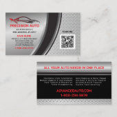 Auto Body Custom Paint Detailing Collison QR-code Visitekaartje (Voorkant / Achterkant)