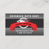 Auto Body Custom Paint Detailing Collison QR-code Visitekaartje (Voorkant)
