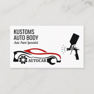 Auto Body Paint Services   autoreparatie Visitekaartje