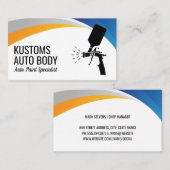 Auto Body Paint Services | spuitbus-Pistool Visitekaartje (Voorkant / Achterkant)