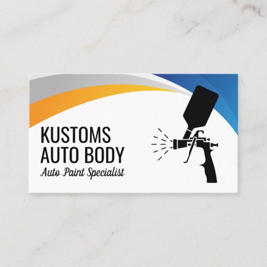 Auto Body Paint Services | spuitbus-Pistool Visitekaartje (Voorkant)