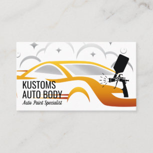 Auto Body Paint Services   technicus Visitekaartje