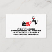 Auto Body Paint Shop | Auto Tech Logo Visitekaartje (Achterkant)