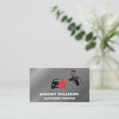 Auto Body Paint Shop | Spuitverf Logo Visitekaartje (Staand voorkant)