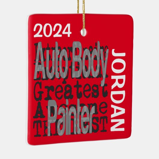 Auto Body Painter Extraordinaire CUSTOM Keramisch Ornament (Rechts)