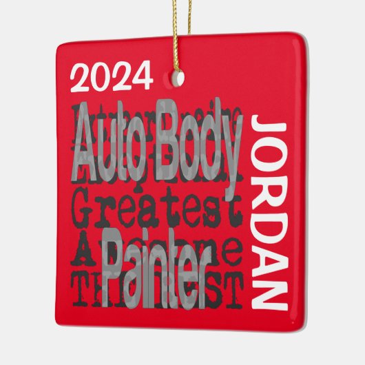 Auto Body Painter Extraordinaire CUSTOM Keramisch Ornament (Links)