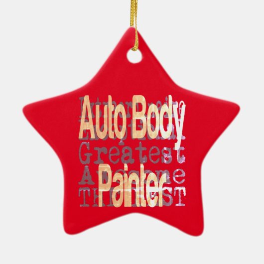 Auto Body Painter Extraordinaire Keramisch Ornament (Achterkant)
