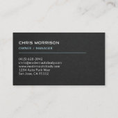 Auto Body Repair Shop Professional Visitekaartje (Achterkant)