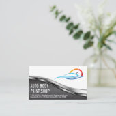 Auto Body Shop | Car Service Logo Visitekaartje (Staand voorkant)