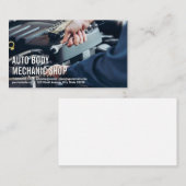 Auto Body Shop | Mecanicien aan het werk Visitekaartje (Voorkant / Achterkant)