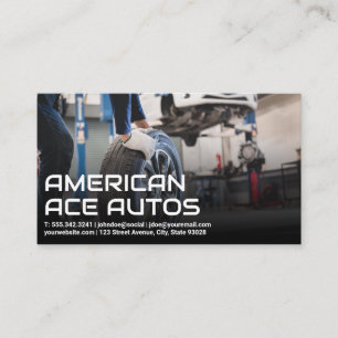 Auto Body Shop mechanische rolband Visitekaartje
