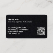 Auto Body Shop QR Visitekaartje (Achterkant)